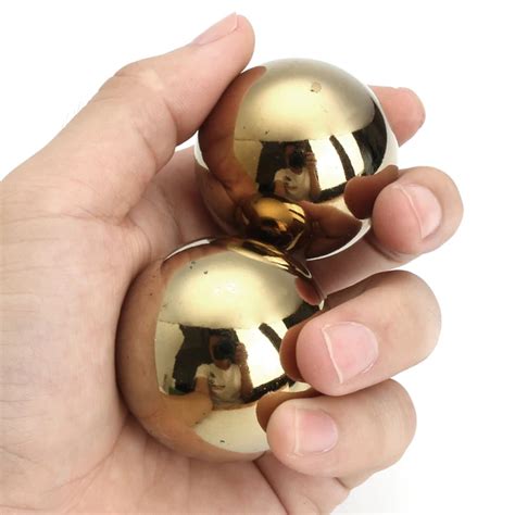 hand massaging metal balls set of 2 in box|Metal Hand Massage Balls (244) .